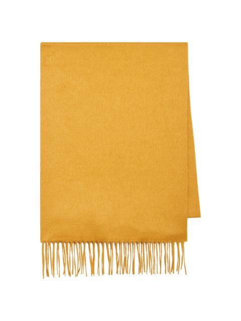 Blaine Fringe Scarf in Golden Birch Brushed Silk Cashmere