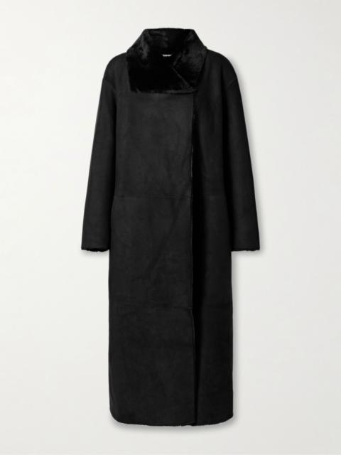 Merinos oversized shearling coat Black