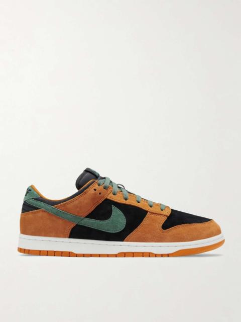 Dunk Low Mesh-Trimmed Suede Sneakers