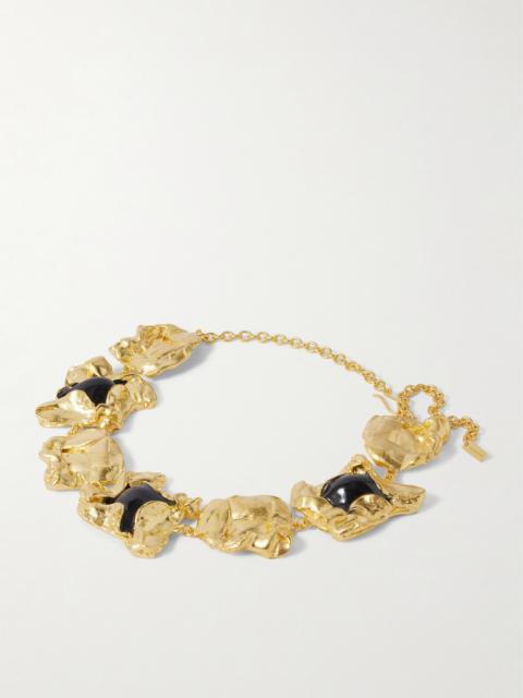 Gold-plated And Resin Necklace