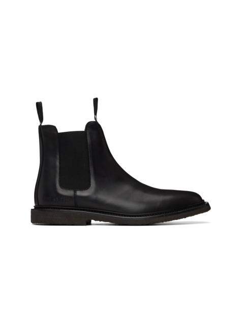 Black Leather Chelsea Boots