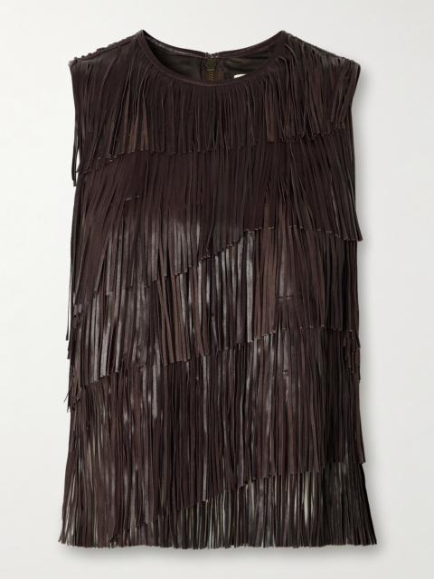 Leonie Fringed Leather Top