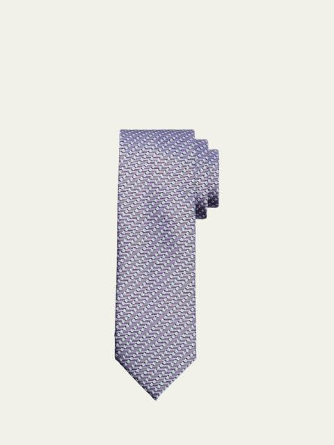 Men's Micro-Print Silk Jacquard Tie