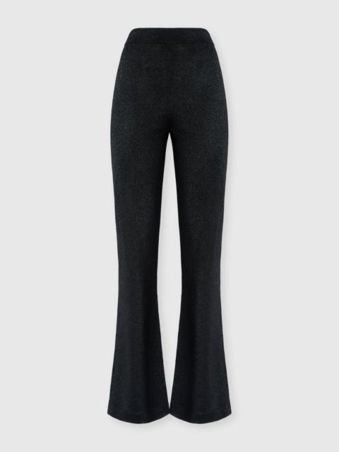 Straight-Leg Viscose Lamé Trousers