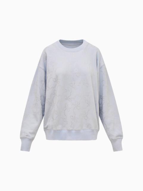 Karabeth Bow Embellished Fleece Pullover