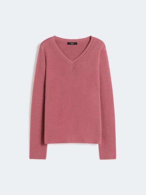 Cotton boxy sweater - ANTIQUE ROSE