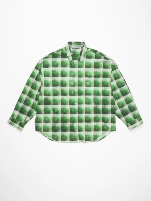 Check button-up shirt - Green