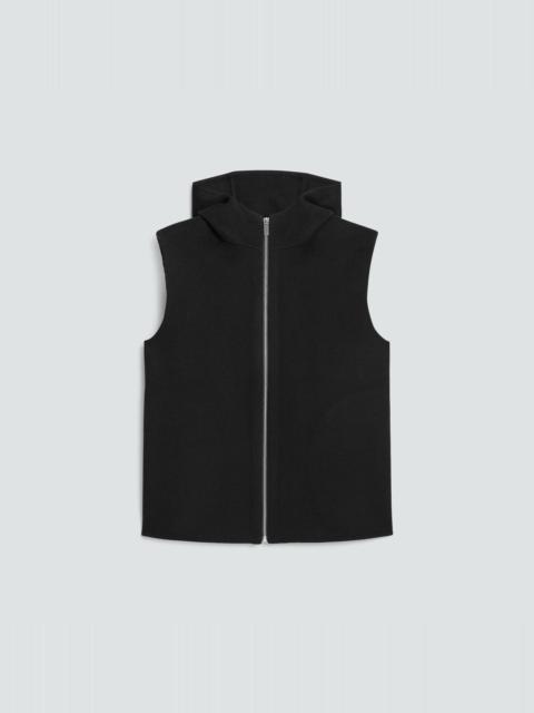 Hooded Vest in Double-Face Wool-Cashmere