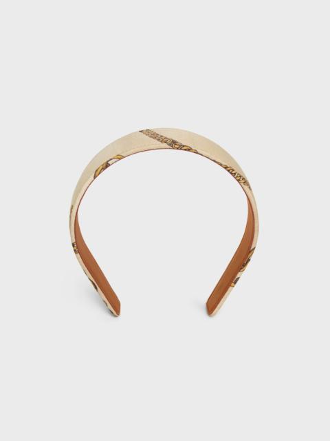 Celine Chains Headband in Silk and Calfskin