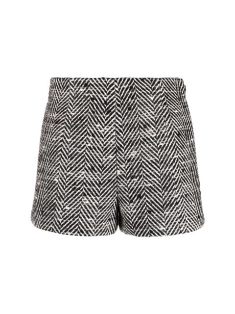 herringbone-weave shorts