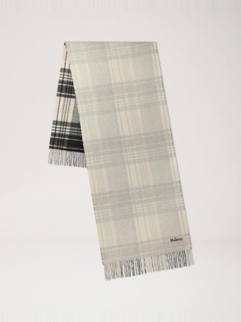 Large Reversible Heritage Check Scarf
Eggshell & Black Merino Wool