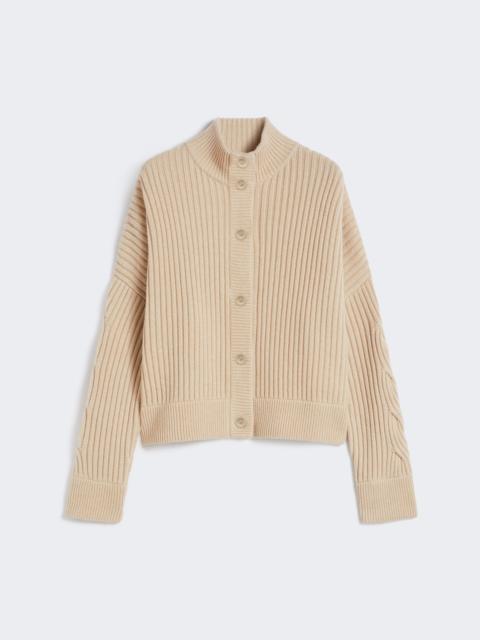 AFELIO Wool and cashmere ribbed cardigan
