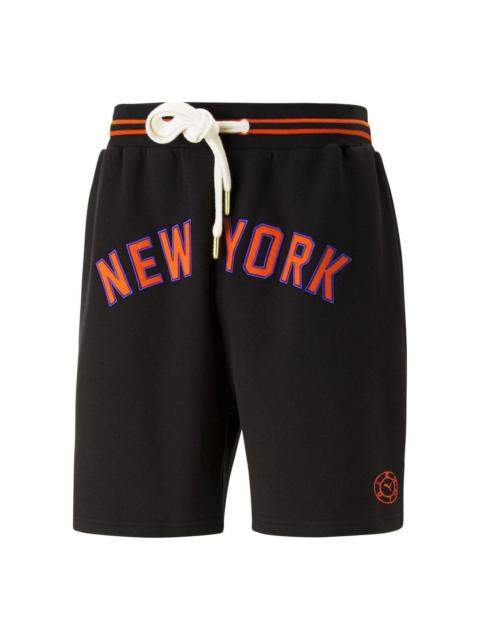 PUMA x Rhuigi New York Basketball Shorts 'Black Red' 539496-01