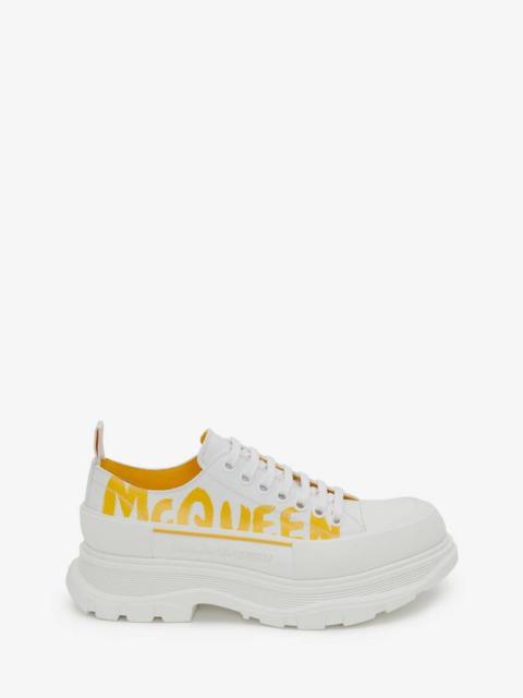 Men's Tread Slick Lace Up in White/pop Yellow