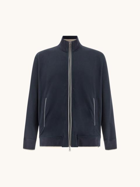 ZIP‑UP SWEATSHIRT IN ACTIVE FLEECE COTTON