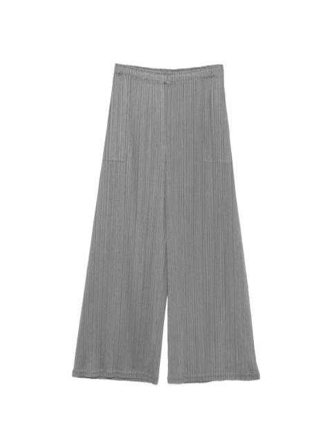 pleated side-pocket trousers