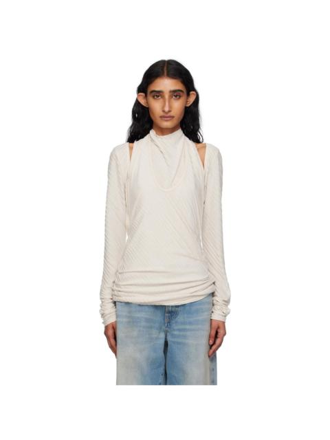 Off-White Pleats Convertible Bolero Top