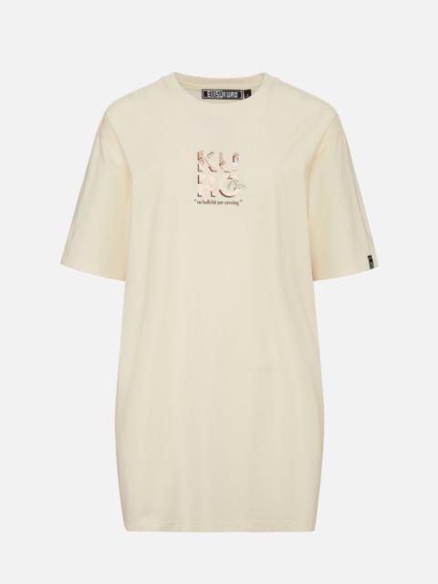 Ukiyo-E Infused Logo Label Print Oversized T-shirt