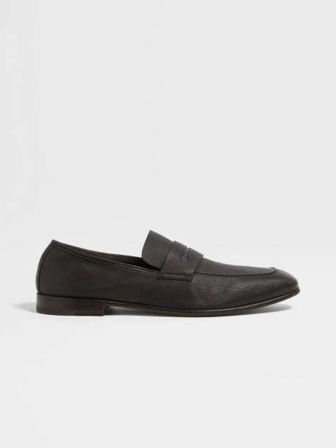 DARK BROWN SECONDSKIN L'ASOLA LOAFERS
