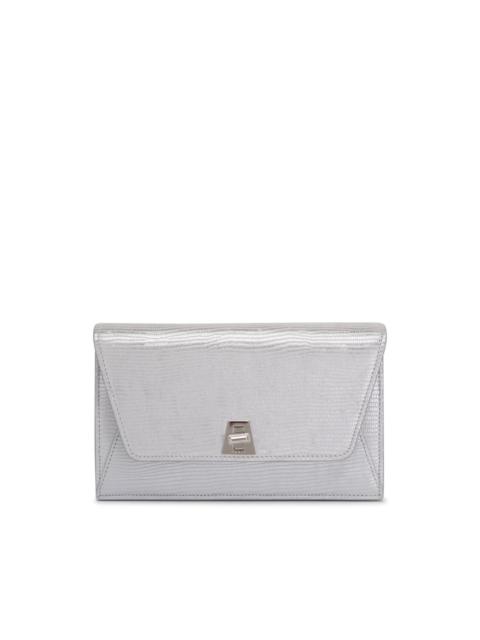Anouk metallic leather clutch bag