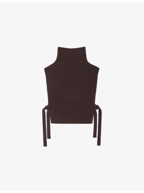 Clover-Embellished Wool And Cashmere Collar