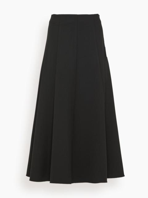Dottie A-Line Midi Skirt in Black
