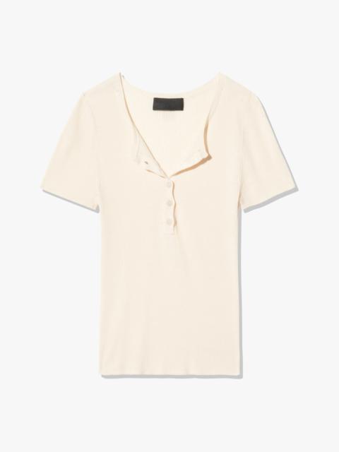 FRANCENE SILK KNIT SWEATER