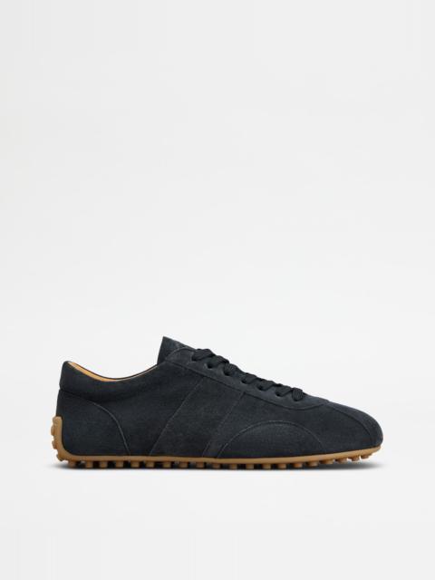 TOD'S T MARATHON SNEAKERS IN SUEDE - BLUE