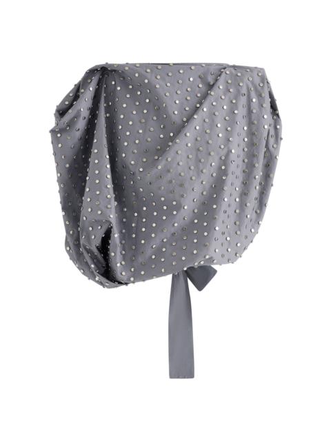 Malia Studded Cotton Top grey