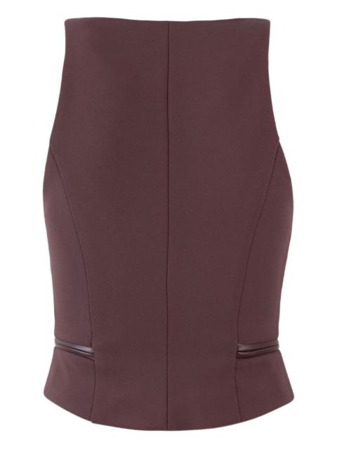 zip-up sleeveless top