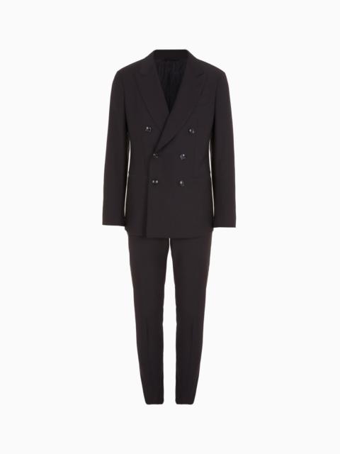 LINEA NAPOLI DOUBLE-BREASTED VIRGIN WOOL TWILL DRESS