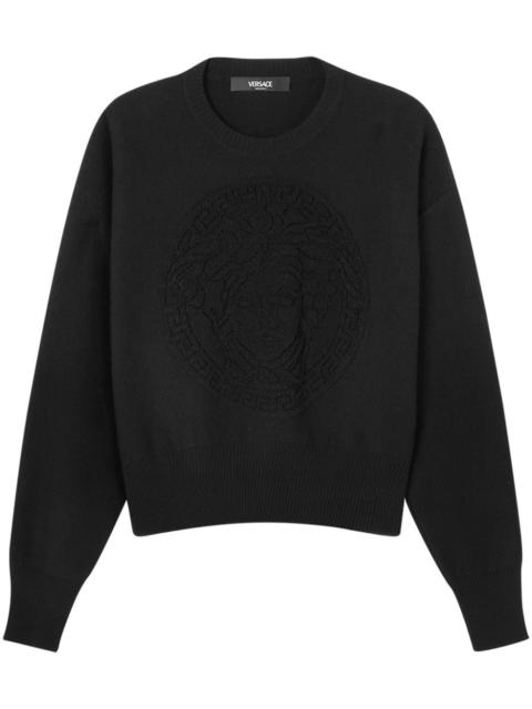 Medusa Head-motif crew-neck jumper
