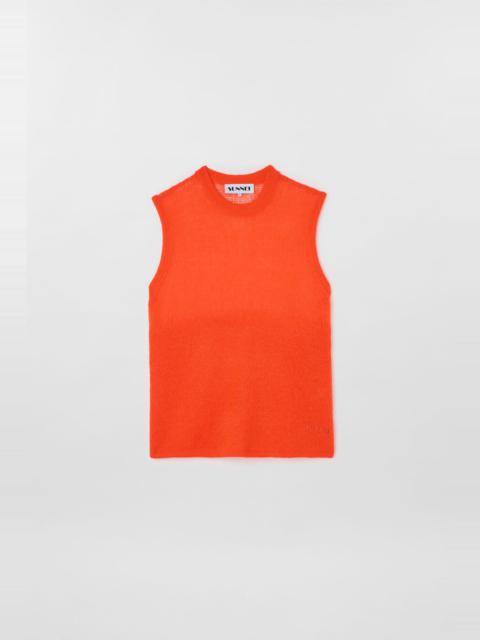 MOHAIR VEST / bright orange