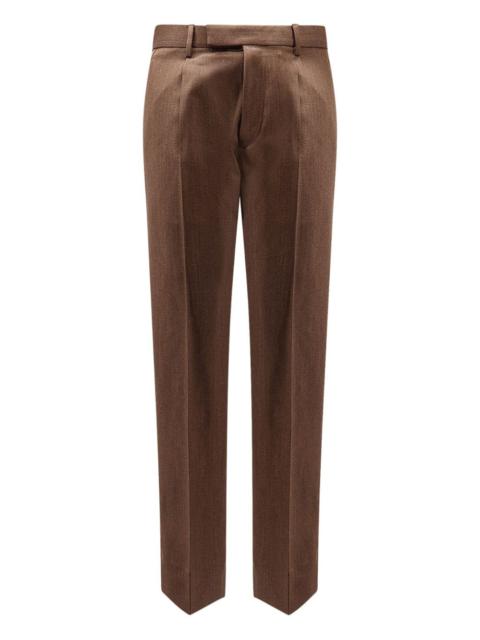 pleated wool trousers