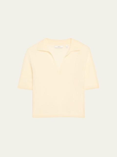 Mulberry Silk and Cashmere Polo Top