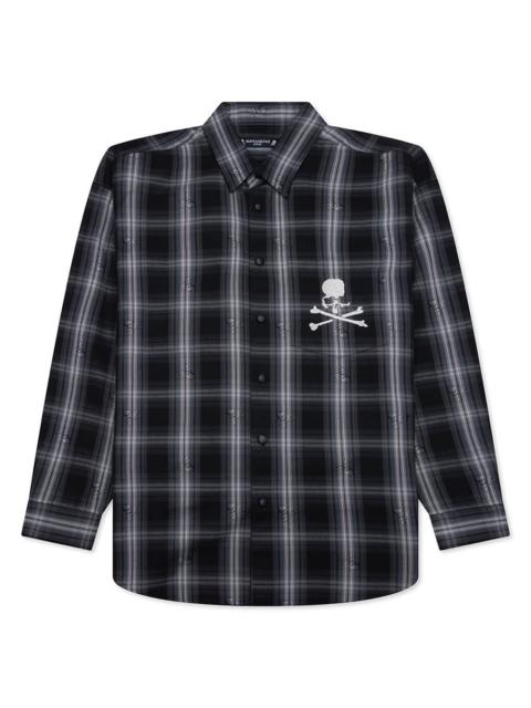 PLAID FLANNEL SHIRT - BLACK