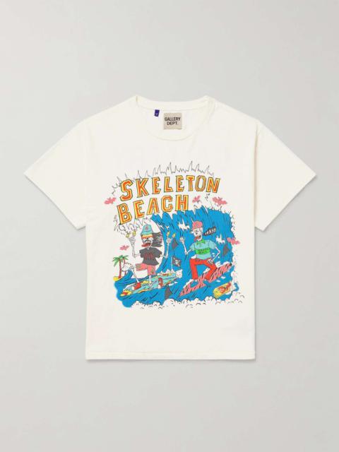 Skeleton Beach Surf Glittered Printed Cotton-Jersey T-Shirt