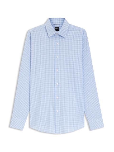 CHECKED SLIM-FIT SHIRT IN PERFORMANCE-STRETCH FABRIC