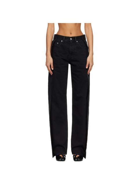 Black Straight-Leg Jeans