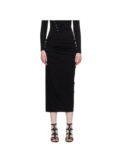 Black Jersey Midi Skirt