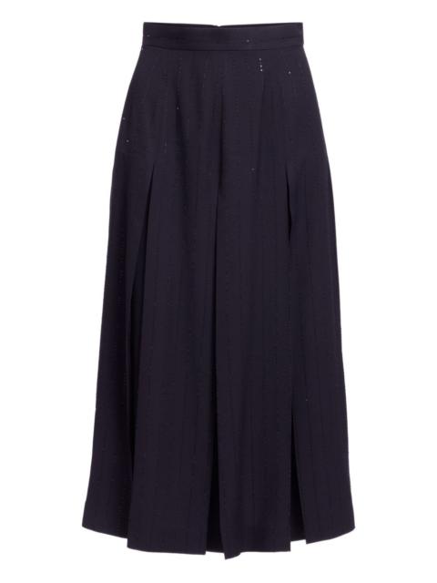 pinstriped crepe skirt