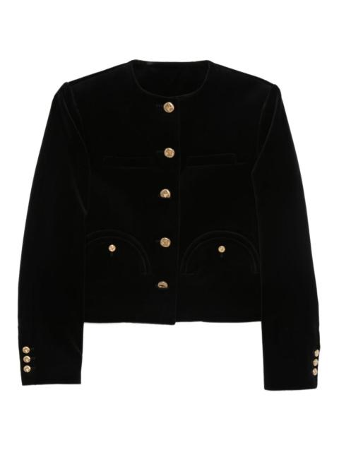 button-fastening cotton-blend jacket