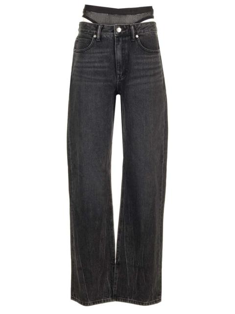Straight Leg Jeans Grey