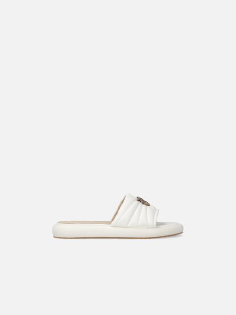 PERFORATED NAPPA LEATHER SLIP-ON SANDALS WITH LOVE BIRDS LOGO