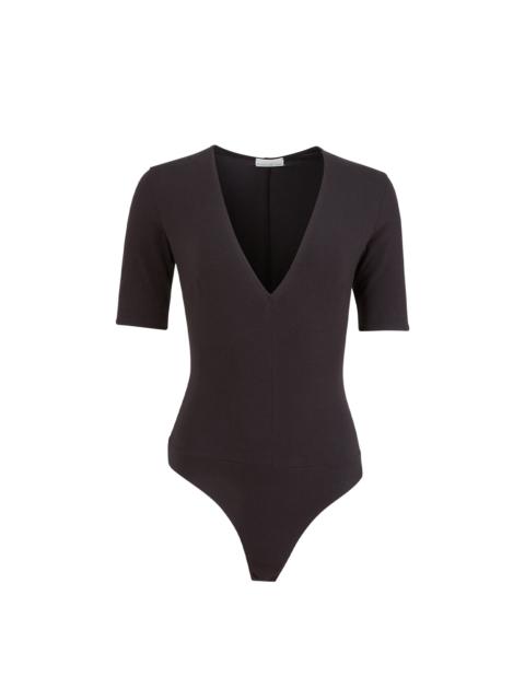 Organic Cotton Deep V Bodysuit