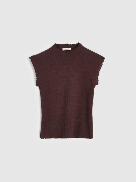 Smocked Mockneck Tank