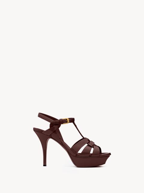 TRIBUTE PLATFORM SANDALS IN PATENT LEATHER