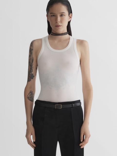 off-white ribbed tank top