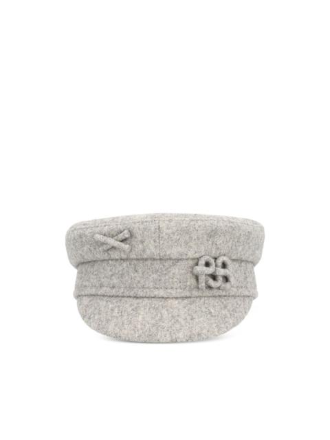 knot-detail beret hat
