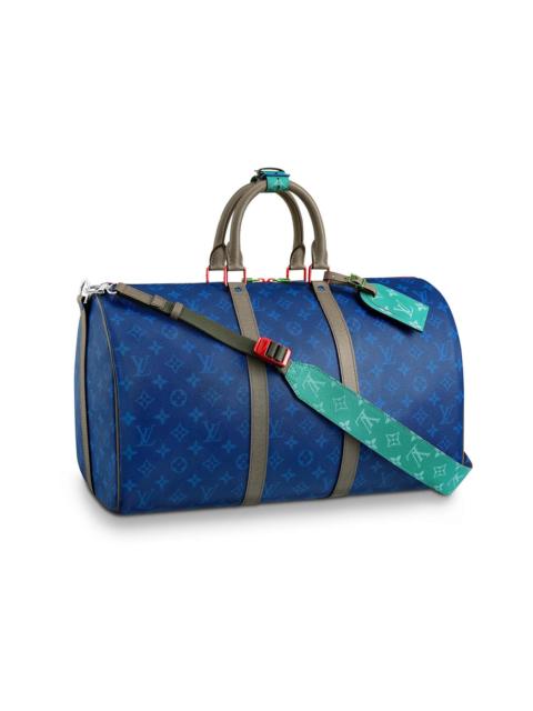 Louis Vuitton Keepall Bandouliere Monogram Outdoor 45 Pacific Blue